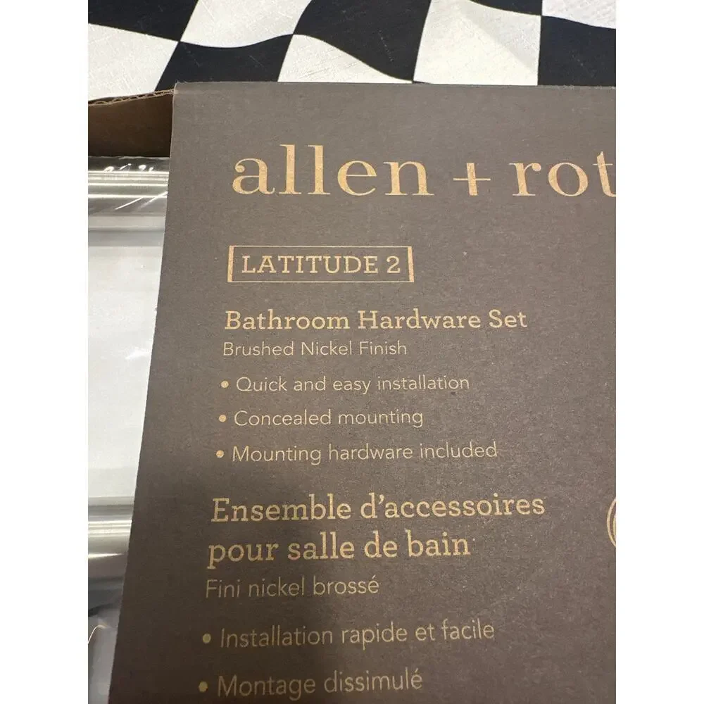 Allen + Roth brushed nickel latitude bathroom hardware set NEW 3 piece remodel